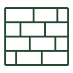 Outline of a brick wall